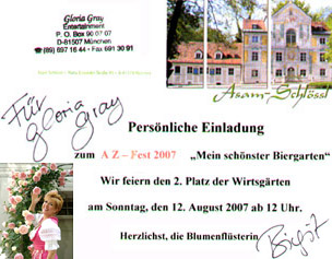 Gloria Gray in den 2 schönsten Biergärten Münchens: ASAM SCHLÖSSL und PAULANER AM NOCKHERBERG