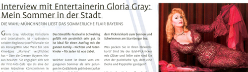 April 2007: INTERVIEW in AUFGEGABELT mit Gloria Gray - Mein Sommer in der Stadt