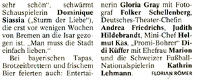 MUENCHNER MERKUR 26.04.07: Gloria Gray bei der Zwei-Jahres-Feier Alpenglühen in Hugo Bachmaiers Hofbräu in der Leopoldstrasse 50 in München Schwabing